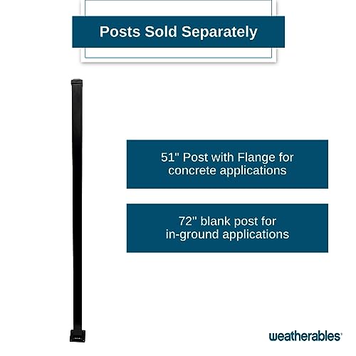 Weatherables Livingston Aluminum Gate Kit – DIY Kit for Backyard and Garden Fencing, Made with Durable Powder-Coated Aluminum that Combats Rust, Fading, and Corrosion (4’ Wide Gate Kit) - size: Livingston 4' Wide Gate Kit