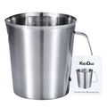 32Oz/4Cup Stainless Steel Pitcher (SUS304), 1 Liter Metal Container for Water, Milk, Liquid with Handle with Engraved Markings, Silver - size: 1000ML