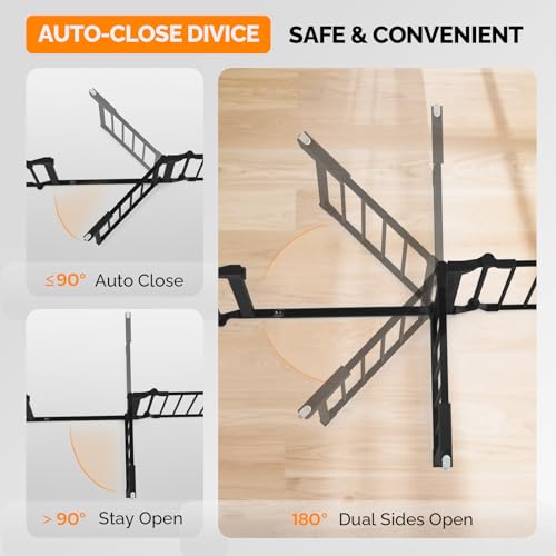 Bonnlo Baby Safety Gate, 82-Inch Configurable Walk-Through Fence for Toddler/Pet/Dog/Cat/Puppy, Adjustable Metal Barrier for Fireplace/Stairs/Doorways - color: Black, style: 74 InchL x 29 InchH(3-Panel)