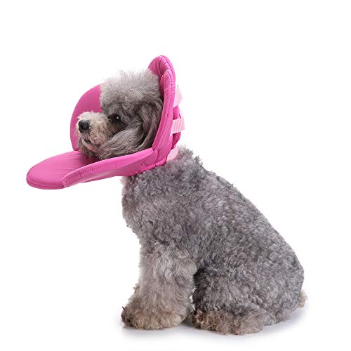 Dog Cone E-Collar Flower Soft Elizabethan Waterproof Grooming Recovery Protective Adjustable Collar for Puppy Small Medium Dogs (S Neck:9-11in, Purple) - color: Purple, size: S Neck:9-11in