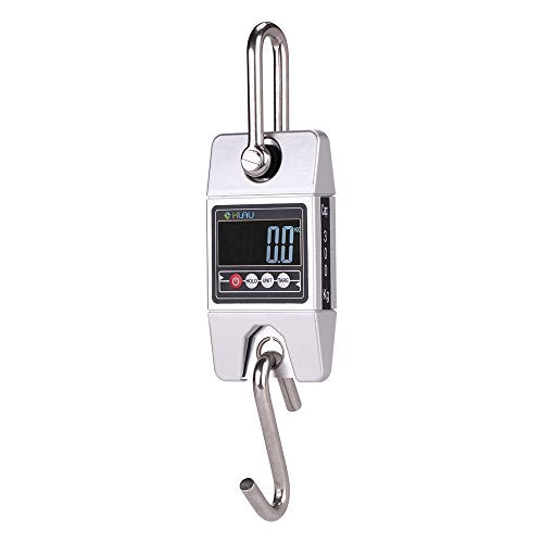 Klau Digital Hanging Scale, Silver, 300 Kilogram / 600 lb | High Precision Sensor, Industrial Crane Scale, For Farm Factory Hunting Outdoor - color: Silver
