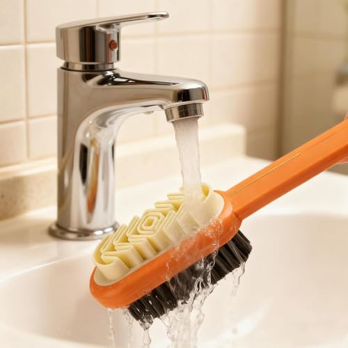 2 in 1 Scrub Suede Shoe Brush and Rubber Polish Eraser with Soft Plastic Bristles for Suede（Includes 1 Suede Shoe Brush）