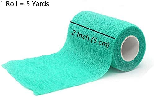 KISEER 30 Pack 2 Inch x 5 Yards Self Adhesive Bandage Assorted Color Breathable Cohesive Bandage Wrap Rolls Elastic Self-Adherent Tape for Stretch Athletic, Sports, Wrist, Ankle - size: 15 Foot (Pack of 30)
