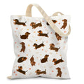 Aesthetic Canvas Tote Bag for Women - with Magnetic Snap Closure & Zipper Inner Pocket Reusable Totes Bag - color: Dog4