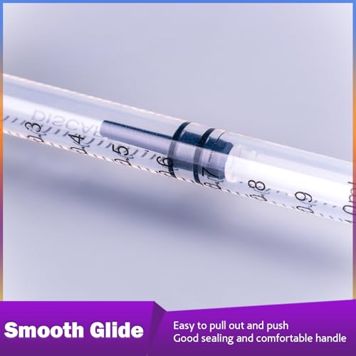 Syringes 1ml with 25 Gauge 1 Inch Needle Disposable Lab Syringe, 100 Pack - size: 1ML 25G 1" 25MM