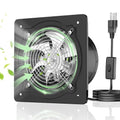 10 Inch Wall Mount Exhaust Fan, Metal Ventilation Fan with High Airflow, Suitable for Garage, Bathroom & Attic Spaces, Black - color: Black, size: 10inch