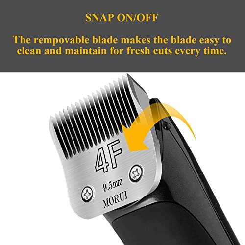 4F Cut Length 3/8"(9.5mm) Detachable Pet Dog Clipper Blades UltraEdge Series Clipper Blades for Dog Grooming Compatible with Most Andis,Oster A5 Wahl KM Series Clippers - size: 4F 9.5mm