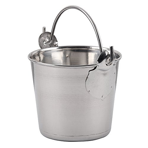 Lindy's 1-Quart Stainless Steel Bucket, Durable Seamless Bucket for Many Home Tasks, Carry Water or Milk, Fill with Food, Use as a Flower Pot, Cleaning Bucket, Table Centerpiece and Much More - size: 1 quart