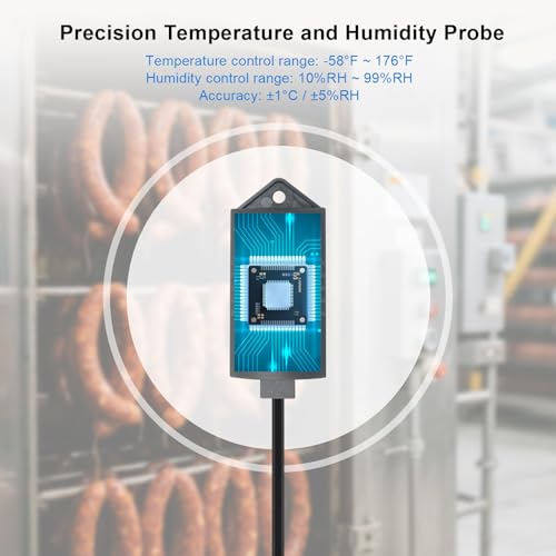 KETOTEK Temperature Humidity Controller Digital Thermostat Module 120V, Heating Cooling Humidification and dehumidification Control 110V 10A, Fahrenheit Display