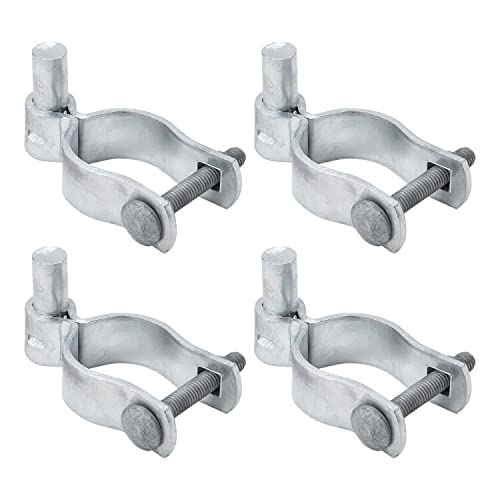 VIVIDA Chain Link Fence Gate Hinge, 1-5/8" Male Gate Post Hinge, 4 PCS | Chain Link Fence Hardware, Galvanized Steel, For 1-5/8" OD Post, Bolts & Nuts Included - size: 1-5/8" (4 PCS)