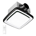 Akicon Bathroom Exhaust Fan with Light & Humidity Sensor, 110 CFM, 1.5 Sones RGB Exhaust Fan for Bathroom Ceiling, Dimmable Led Light & Nightlight Vent Fan for Shower Room, Home, Black, Square - color: Black
