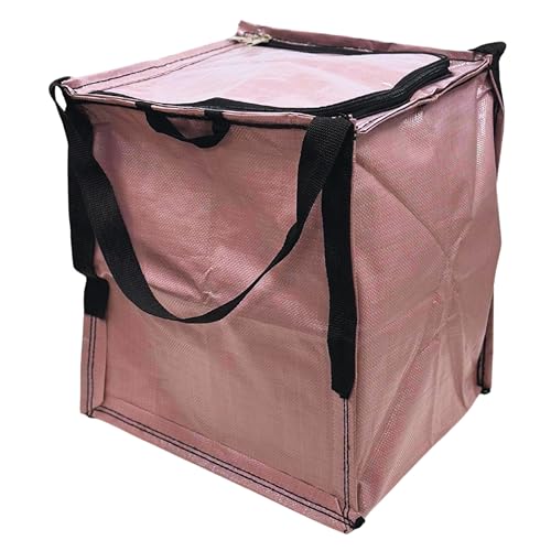 DURASACK 22-Gallon Zipper Top Heavy Duty Storage Tote Bags, Single, Mauve | Rugged Woven Polypropylene Moving Bag, Reusable Self-Standing Design, Holds up to 500 Pounds - color: Mauve, size: Medium