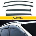 4pcs Window Visors Rain Guards Compatible with 2013-2019 Ford Escape | Chrome Trim Vent Visor Side Wind Deflector,Durable PC Smoke Tint Tape-On Outside Mount,rainproof sun protection - size: 13-19 Escape