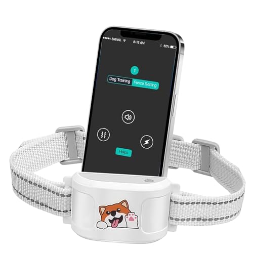 Electric Fence System with Training Collar, GPS Wireless Dog Fence with Free App, Rechargeable Fence for Outdoor Use, Adjustable Waterproof Pet Containment System