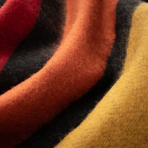 Arcturus Rainier Wool Blanket - Warm, Heavy, Washable, Bed Blanket | Great for Home & Camping (Sunset Peak, King) - color: Sunset Peak, size: King
