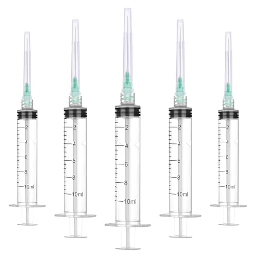 10mL/cc Disposable Luer Lock Syringe 21G 1.5 inch for Lab Use, Individually Wrapped, Pack of 50 - style: 10ml-21G-1.5" (Luer Lock)