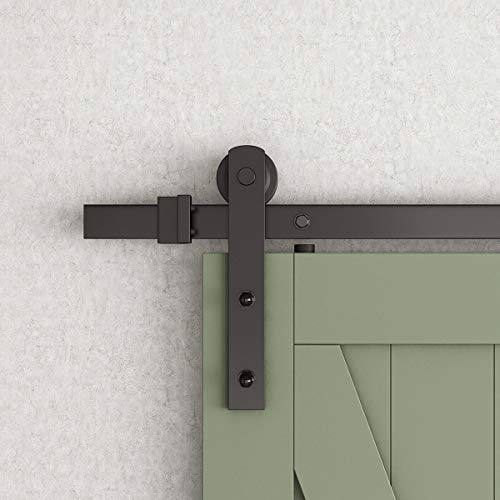 SMARTSTANDARD Sliding Barn Door Hardware Hangers 2pcs (Black) (I Shape Hangers) - style: I