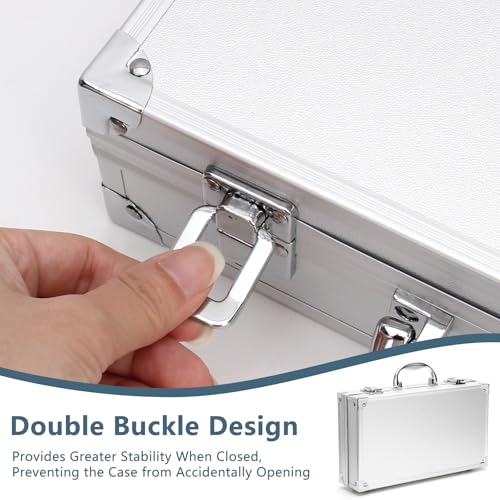 11.8 Inch Aluminum Tool Box Portable, Lockable Handle Portable Medicine Chest Organizer Aluminum Briefcases for Men Women-11.8x3.15x6.7in (30x8x17cm)