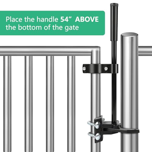 Pool Gate Latch,1-5/8" x 2-3/8"Gate Latch for Pool Gate Safety Latch | Auto Pool Gate lock in Pool Fence, Pool Lock for Gate, Chain Link Fence Gate Latch, Horizontally (1-5/8" x 2-3/8") - size: 1-5/8" x 2-3/8"