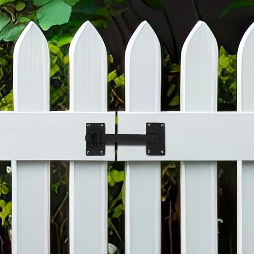 Fence Gate Latch Lock Black Wrought Iron Gate Latch 12 Inch | Renovator's Supply - color: 12-inch Latch, size: Pack of 1