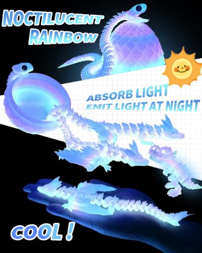 5 Pcs，12" 3D Printed Noctilucent Rainbow Dragon Eggs,Dinosaur,Crystal Dragon Toys,Snake, Animals,Fidget Toy,Desk Executive Toy，Easter Eggs Basket Stuffers,Toys for Boys Kids Teen 5-7 4-6 8-12 - color: Pp-06