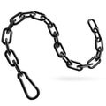 Gate Chain Lock, 23.6 Inch Chain Fence Gate Latch, Black Dia 5mm-1Pc | Outdoor Hardware Lock Chain with Carabiner for Yards, Pet Cages, Horse Goat Dog Stall Barn and Fence Gates - color: Black Dia 5mm-1Pc