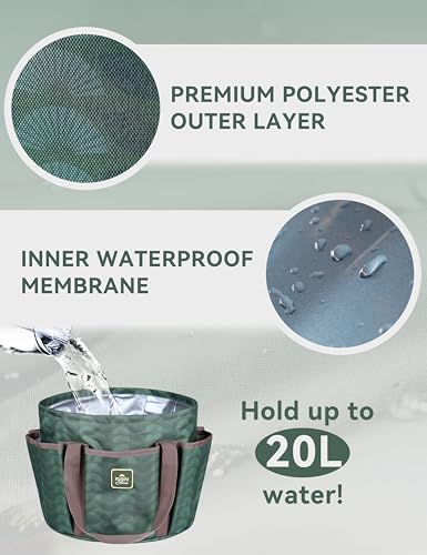 Horse Grooming Tote Bag, Waterproof Grooming Organizer with Multiple Pockets for Brushes & Tools, Stable & Show Use Green - color: Green