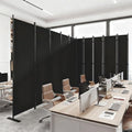 C-Hopetree 10 Panels Room Divider, 6 Ft Tall Indoor Folding Privacy Screen, Portable Partition Separator, Freestanding Separation Temporary Wall for Office, Bedroom, 197" W X 71" H, Black - size: 10-Panel