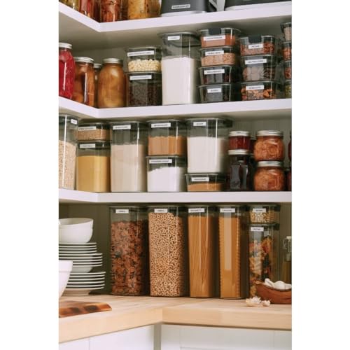 Rubbermaid Brilliance 16-Cup Airtight Food Storage Container with Lid Clear/Grey - optimal for pantry organization flour sugar and food storage - size: 16 Cup
