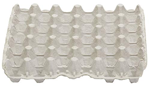 Little Giant® Egg Flat Carton - Reinforced Flat Egg Carton Trays Holds 30 Eggs for Storage and Transport - Pack of 12 - Made in USA
