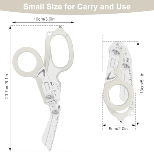 6-in-1 Heavy-Duty Emergency trauma shears (Silver) - color: Silver