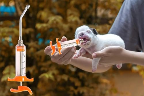1 Pcs Goats Feed water filler, Drench Nozzle, Reusable, Adjustable Dosage, for Cattle, Sheep, Goats, Horse, Pig, Dog Supplies (Orange 10ml) - size: B (10ml)
