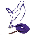 Four Knot Rope Halter and 12 Foot Lead Rope Training Set (Purple, Standard) - color: Purple, size: Standard
