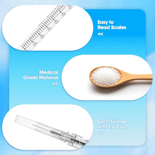 1mL/cc Disposable Luer Lock Syringe 27G 1/2 inch for Lab Use, Individually Wrapped, Pack of 50 - style: 1ml-27G-0.5" (Luer Lock)
