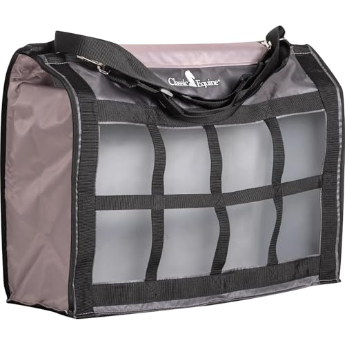 Classic Equine Topload Hay Bag (Grey-Tan) - color: Grey-Tan