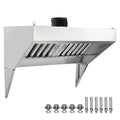 VEVOR Commercial Exhaust Hood, 5FT Food Truck Hood Exhaust, 201 Stainless Steel Concession Trailer Hood with 2 Detachable U-shaped Grid Oil Filter Mesh, Rust Resistant Vent Hood for Kitchen Restaurant | Concession Trailer Hood with 2 Detachable U-Shaped G