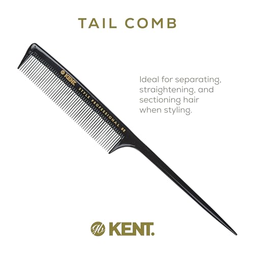 Kent SPC82 Fine Tooth Salon-Style Dressing Comb - Professional Barber Haircut Comb for Styling and Teasing - Quality Barber Supplies - Saw-cut Handmade in England - size: SPC82