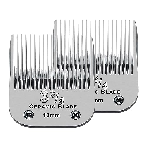3-3/4 Replacement Blade compatible with Oster Classic 76/Andis dog Clipper | Cut Length Cut Length 1/2"(13mm),2 Pack,Compatible with Andis/oster Classic 76/Star-Teq/Power-Teq/A5 Clipper - color: SIZE 3-3/4(2 PACK)