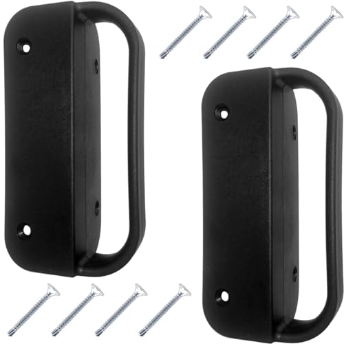 Universal Nylon GATE Handle -Black: Pull Works with Wood, Metal, or Vinyl Gates. (2 Pack) - size: Black Nylon Gate Handle (2 PACK)