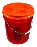 Red 5 Gallon 90 mil Bucket with Gamma Seal Lid (Orange) - color: Orange