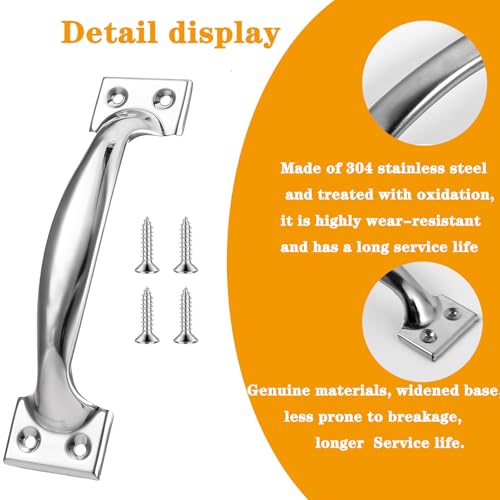 WenTigDY 2 PCS 5.9" Garage Door Handle Gate Handle Door,Gate Handle Pulls,Stainless Steel Handle Gate Screen,Fence Gate Handles,for Outdoor, Drawer & Garage