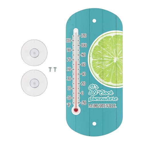 La Crosse 204-1081MV 8-inch Analog Capillary Window Thermometer with Lime - color: Lime