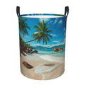 Laundry Basket Seaside Palm Trees Collapsible Large Capacity, 63L Dirty Clothes Basket Durable Lightweight Hamper With Handles Ideal For Clothes,Toys Home Organization15.7 * 19.6in - color: Palm