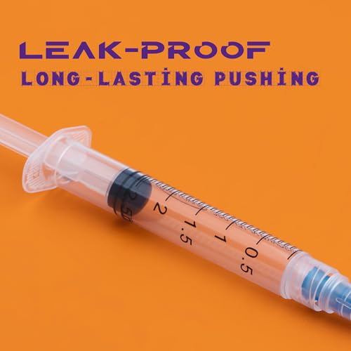 2.5ml Syringes with 23G 1 Inch Needles Luer Lock Syringe and Needle for Liquids, Individually Wrapped, Pack of 100 - size: 2.5ML-23G 1"