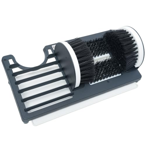 Heavy Duty Boot Scraper Brush with Removable Tray - Adjustable Extra Wide Shoe Scrubber for Indoor & Outdoor - Mud, Dirt & Snow Cleaner for Garage, Garden & Farm