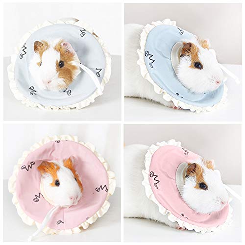 La La Pet® 2Pcs Recovery Pet Collar for Ferret Hamster Recovery Cone E-Collar Rabbit Protection Cone Guinea Pig Neck Recovery Elizabeth Collar Adjustable for Small Animal Squirrel Chinchilla, S - size: S