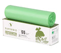 SUPERBIO 55 Gallon Compostable Yard Waste Bags | Lawn & Leaf Bags, 208.1L, 10 Count, Heavy Duty 1.57 Mils, BPI and OK compost INDUSTRIAL - style: 55 gallon,10 count