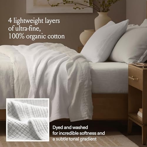 BOLL & BRANCH Dream Bed Blanket, Twin/Twin XL, Coastal Navy | Luxury 100% Organic Cotton - Soft, Lightweight and Breathable - Cloud-Like Touch - color: Coastal Navy, size: Twin/Twin XL