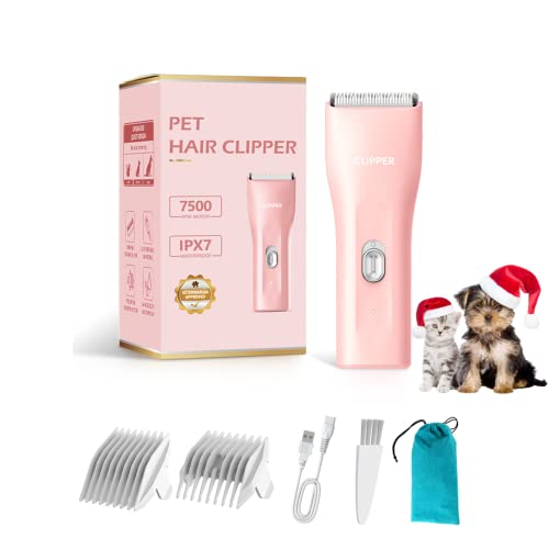 Dog Cat Home Hair Clipper Portable Electric Pet Grooming Kits,Pink,TS006 - color: Ts006-pink