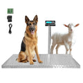 1100lb Livestock Scale, Ideal for Large Dog, Small Medium Livestock | 0.22lb Accuracy, Non-Slip 40"x20" Large Platform, With Stand Rod, Ideal for Home Farm Warehouse factory Postal & shipping - style: 1100 lbs